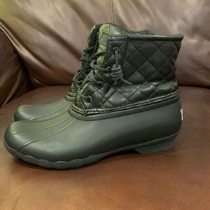 Sperry Saltwater Quilted Black duck boot